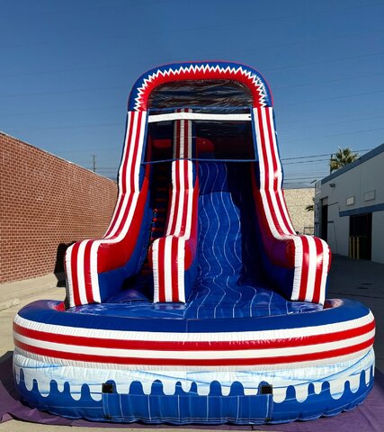Red White And Blue Water Slide