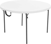  Lifetime 48 inch Light Commercial Fold-in-Half Round Table