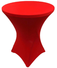 Red Round Cocktail Table Linen