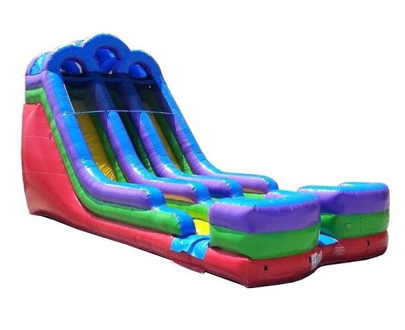 18' High Double Delight Dual Lane Water Slide
