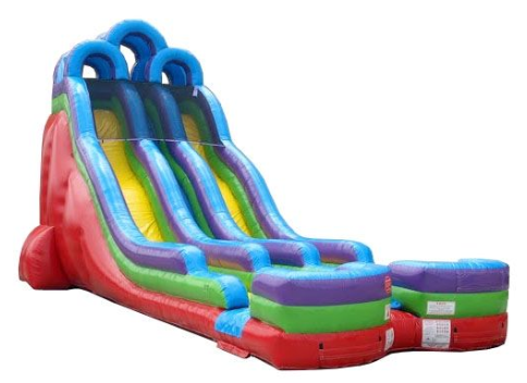 24 ft High Double Thrill Dual Lane Water Slide