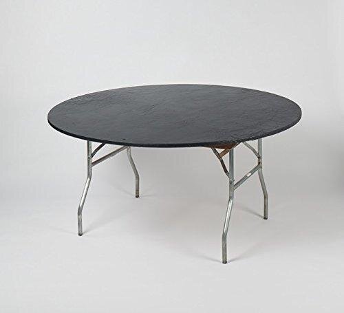 Black 60 Inch Fitted Plastic Table Cover 