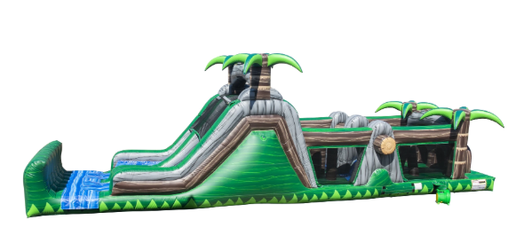 47' Rainforest Obstacle Course and Water Slide