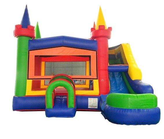 Colorful Castle Bounce with Slide
