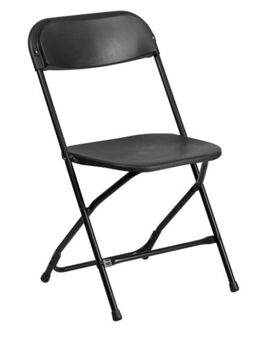 Sturdy Black Plastic Folding Chairs