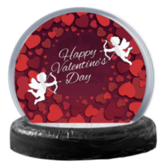 Snow Globe Valentine's backdrop
