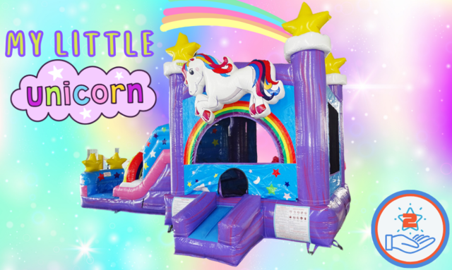My Little Unicorn Bounce House Combo DRY