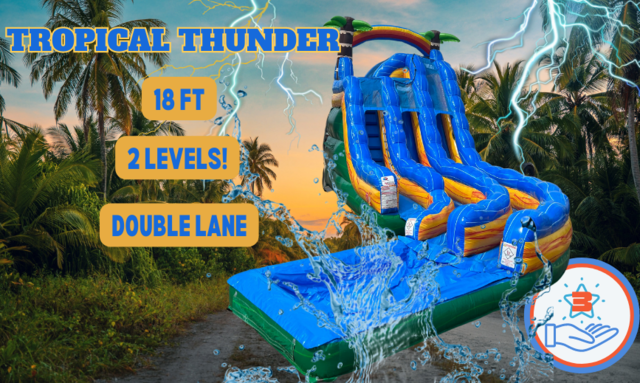 18FT Tropical Thunder Double Lane with Pool
