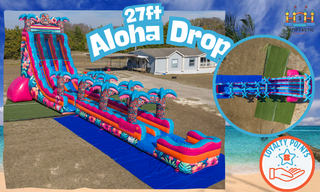 27' Aloha Drop Dual Lane with Slip n Slide XL Pool