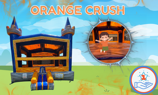 Orange Crush Castle Bounce House