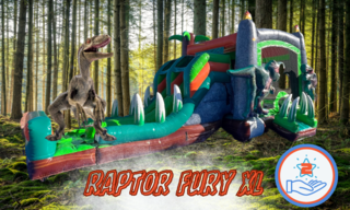 Raptor Fury XL Bounce House Combo DRY