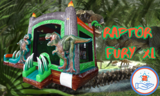 Raptor Fury XL Bounce House Combo DRY
