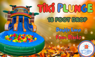 18FT Tiki Plunge Double Lane Dry With Foam Block Pool