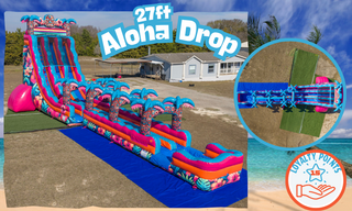 27' Aloha Drop Dual Lane with Slip n Slide XL Pool