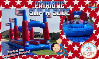 35' Patriotic Slip n Slide Dual Lane XL Pool