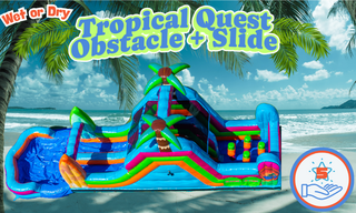 16' Tropical Quest Obstacle Slide WET/DRY