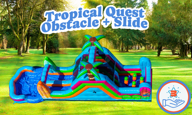 16' Tropical Quest Obstacle Dual Slide DRY