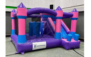 Jump & Slide Bouncy Castle Pink/Purple