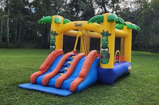 Tiki Island Bouncy Castle with slide
