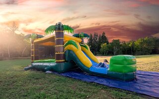 Tropical Combo Bounce Castle with Slide