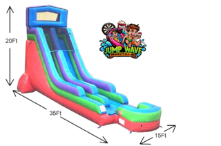 18' "Modular Retro" Rainbow 'Wet or Dry' Slide (No Pool)