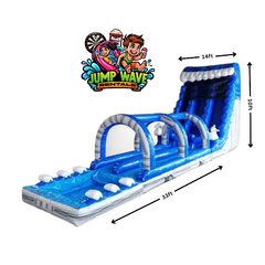 Combo 23' "Dolphin Dive" Water Slide Dual Lane with Slip n Slide and Pool