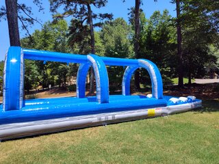 33' Long "Ocean Wave" Dual Lane Slip n Slide with Pool