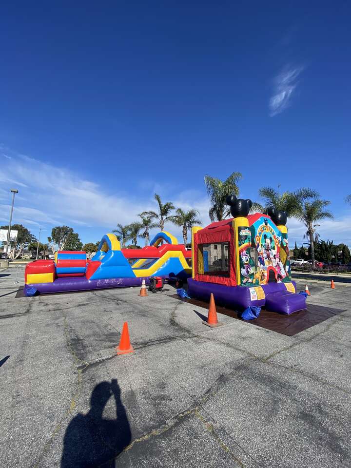Jump With Chris providing inflatables for a Buena Park school