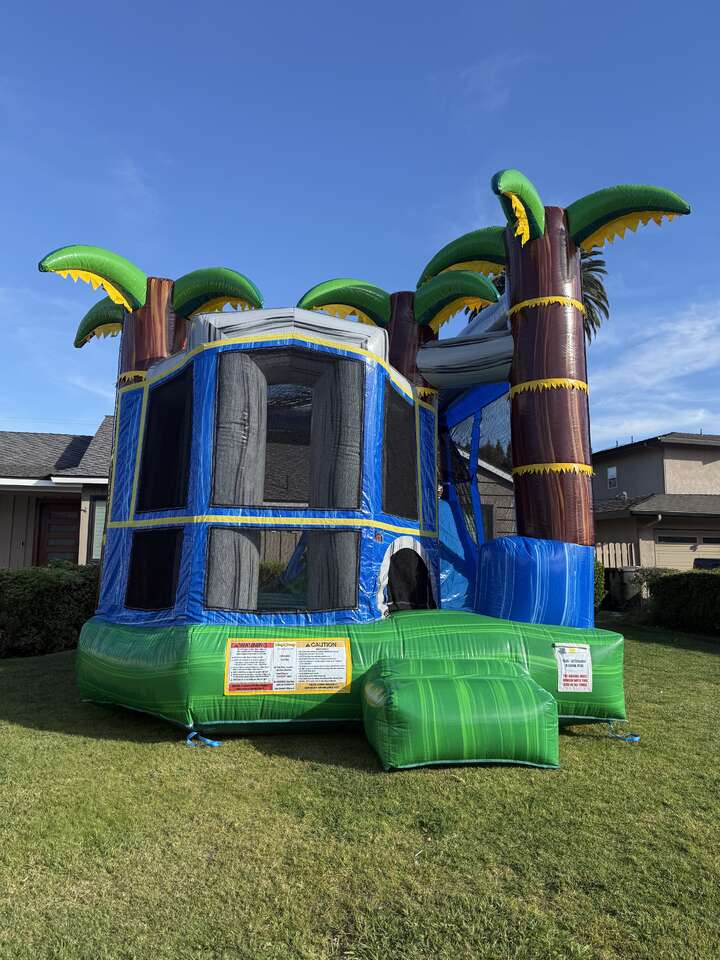 Inflatable Minecraft Combo Slide for birthday parties in Yorba Linda, CA