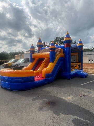 Large Orange and Red with Water Slide