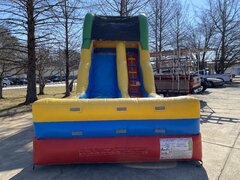 15 FT Blue, Yellow, Slide,  Rent for the whole weekend at our one day price!