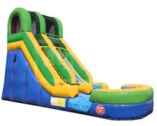 17 FT Green Water Slide,  rent this Slide for the weekend at our one day price, we will deliver on Friday and pick up on Monday, BEST DEAL IN TOWN!       