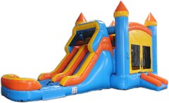 XLarge Blue and Orange Combo w/ water slide,  rent this Combo for the weekend at our one day price, we will deliver on Friday and pick up on Monday, BEST DEAL IN TOWN!      