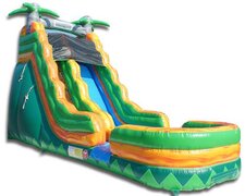 20 Ft 2 lane Palm Tree Slide / water slide, rent this Slide for the weekend at our one day price, we will deliver on Friday and pick up on Monday, BEST DEAL IN TOWN! 