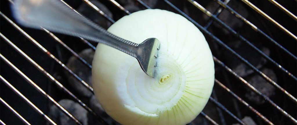 Onion on grill