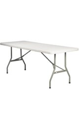  8ft - White Plastic Rectangular Table