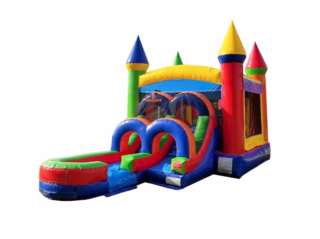 Rainbow Bounce House and Front Slide