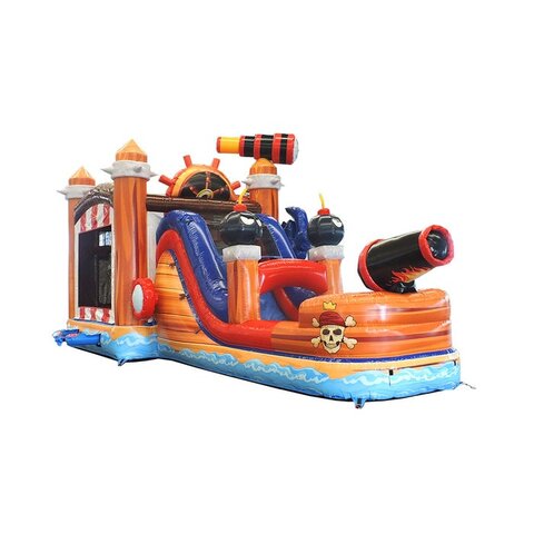 MEGA Pirate Ship Bounce House and Slide