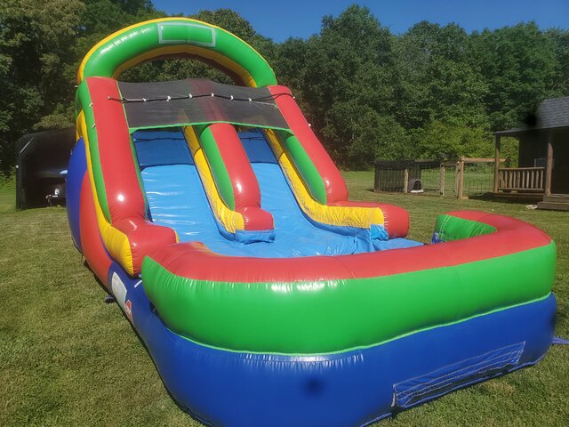 Homer Inflatable Dual Dry Slide Rental