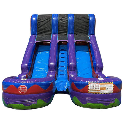 16ft Dual Purple Paradise Waterslide