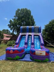 16ft Dual Purple Paradise Waterslide