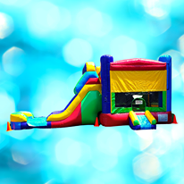 Colorful Bounce House With Water Slide Rentals