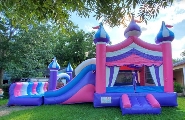 Pink Circus Tent Combo Water Slide 