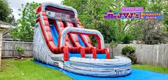 Red 22ft High Mega Double Slide