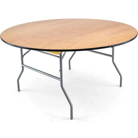 60” Round Wooden Table
