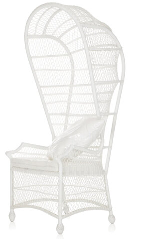 Open Canopy Wicker Chair