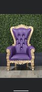 Kids Throne Chair (purple & gold)