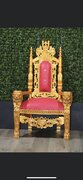 Kids KING Throne Chair (red & gold)