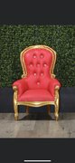 Kids Throne Chair (red & gold)
