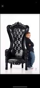 All Black Queen Throne Chair